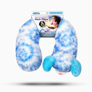 6x Cloudz Plush Kids Travel Animal Neck Pillow: Blue Fluffy Dog